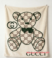 Luxury Gucci-Inspired Teddy Bear Flannel Sofa Throw Blanket IMG_4719